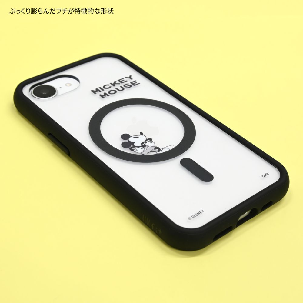 ミッキーマウス IIIIfit プランプフレーム iPhone17e / 16e MagSafe 対応 ケース DNG-350MK