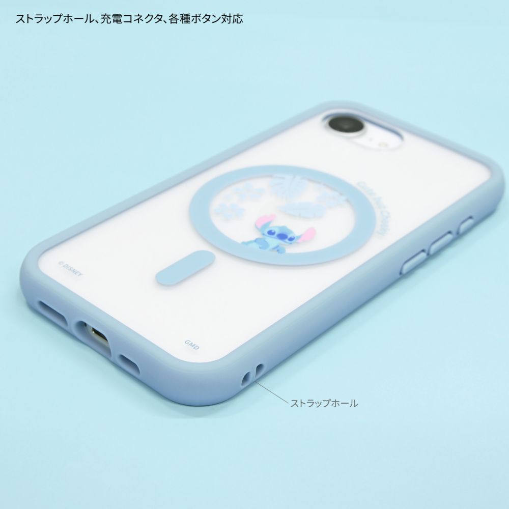 スティッチ IIIIfit プランプフレーム iPhone17e / 16e MagSafe 対応 ケース DNG-350ST