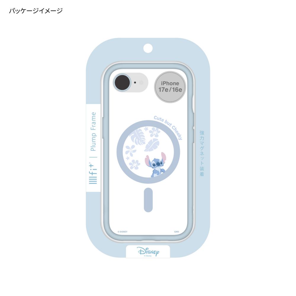 スティッチ IIIIfit プランプフレーム iPhone17e / 16e MagSafe 対応 ケース DNG-350ST