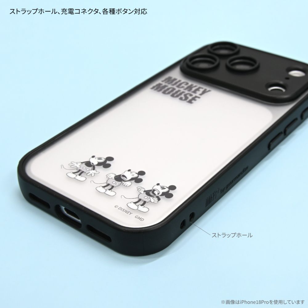 ミッキーマウス IIIIfit プランプフレーム iPhone18 Pro Max / 17 Pro Max 対応 ケース DNG-369MK