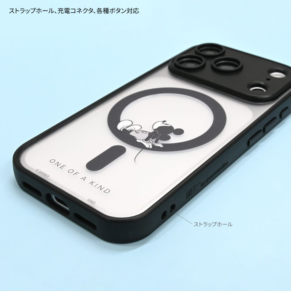 ミッキーマウス IIIIfit プランプフレーム iPhone18 Pro / 17 Pro MagSafe 対応 ケース DNG-370MK