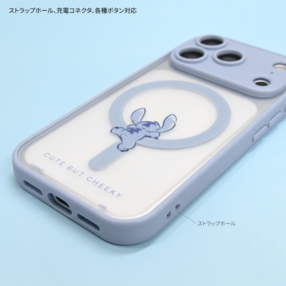 スティッチ IIIIfit プランプフレーム iPhone18 Pro / 17 Pro MagSafe 対応 ケース DNG-370ST
