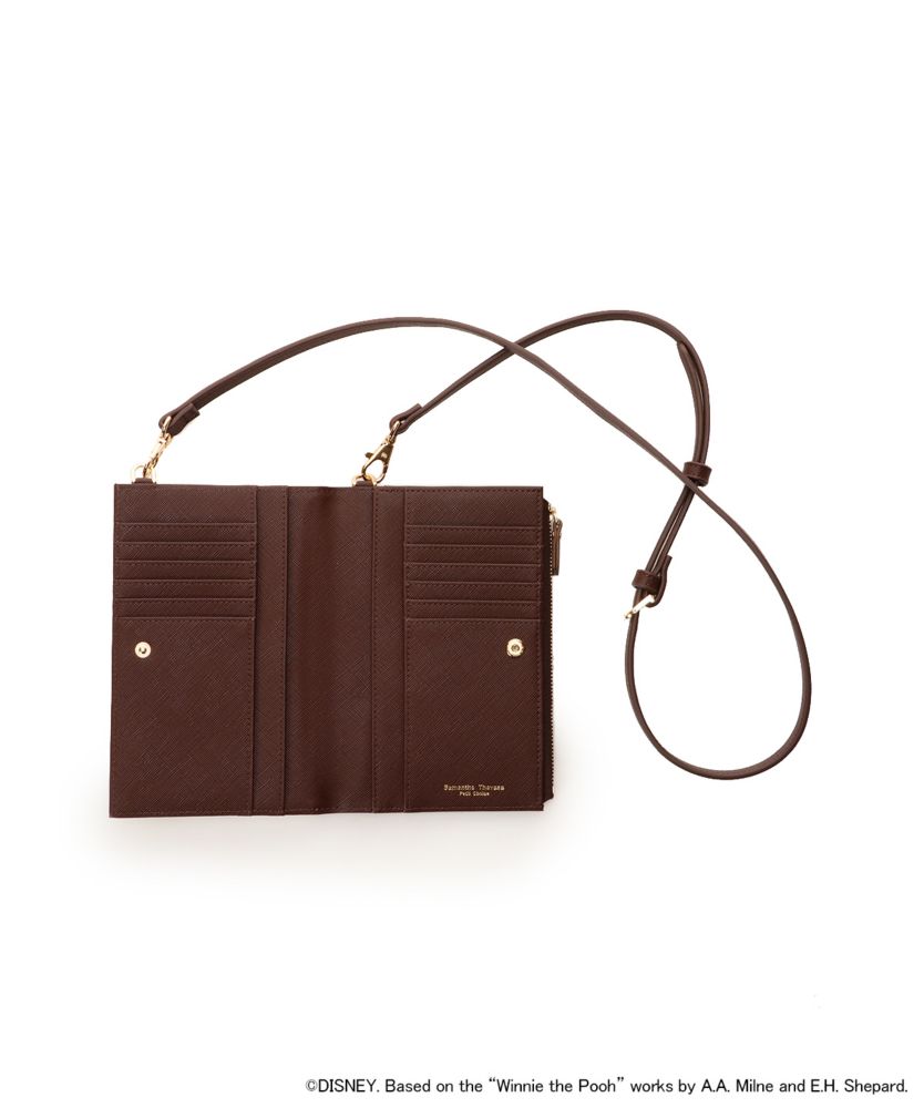 【Samantha Thavasa Petit Choice】「くまのプーさんコレクション」  レター柄スマホショルダー