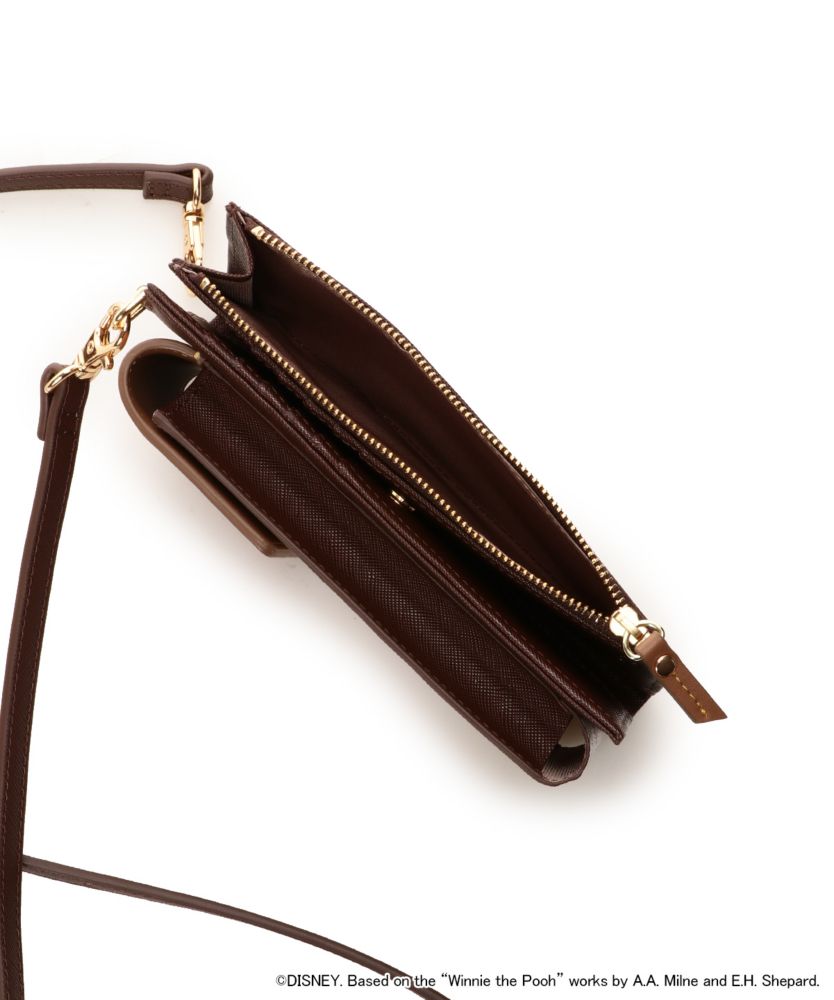 【Samantha Thavasa Petit Choice】「くまのプーさんコレクション」  レター柄スマホショルダー