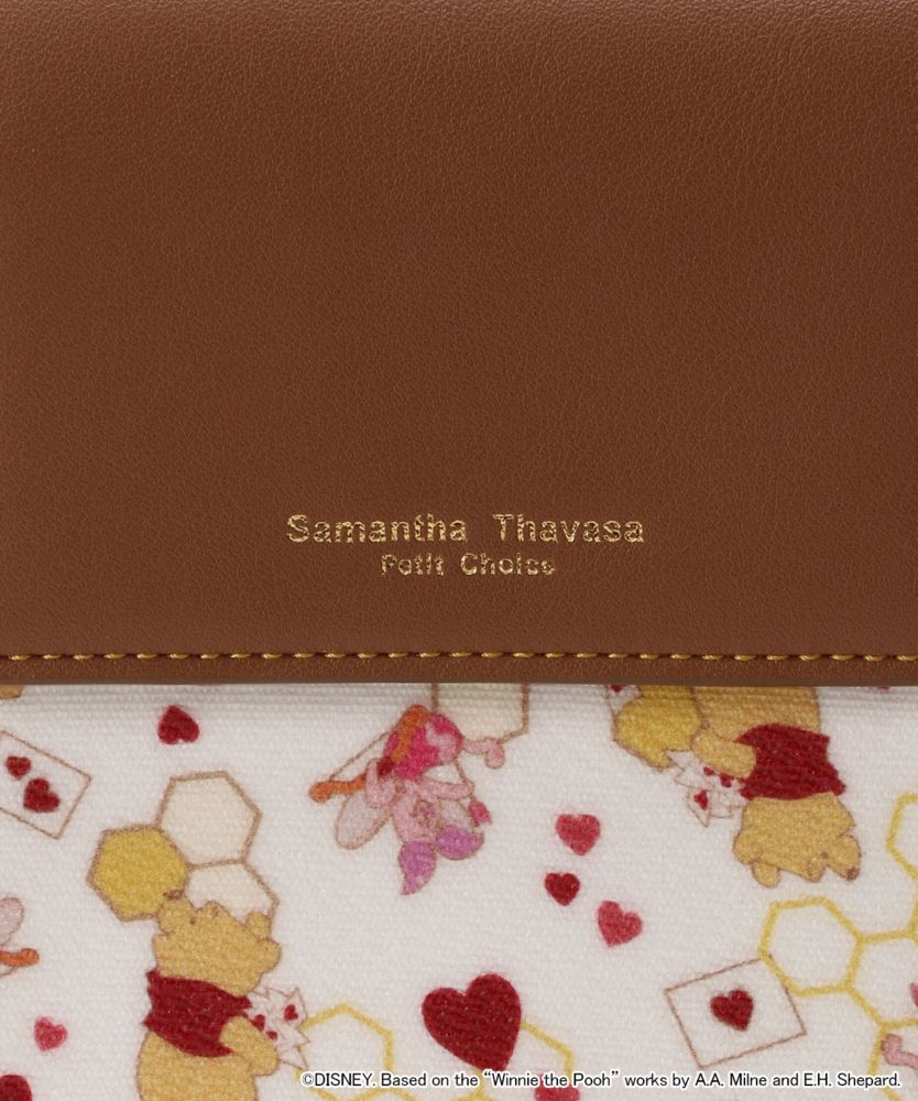 【Samantha Thavasa Petit Choice】「くまのプーさんコレクション」  レター柄スマホショルダー