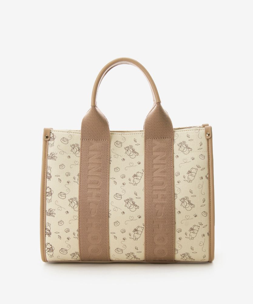 【Samantha Thavasa】「くまのプーさんコレクション」スクエアキャンバストートバッグ