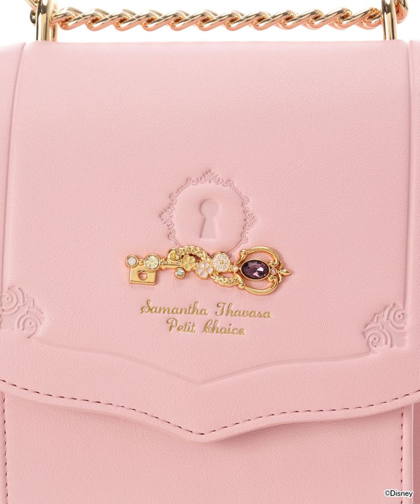 【Samantha Thavasa Petit Choice】「ディズニーコレクション プリンセスシリーズ」 プリーツデザインスマホショルダー