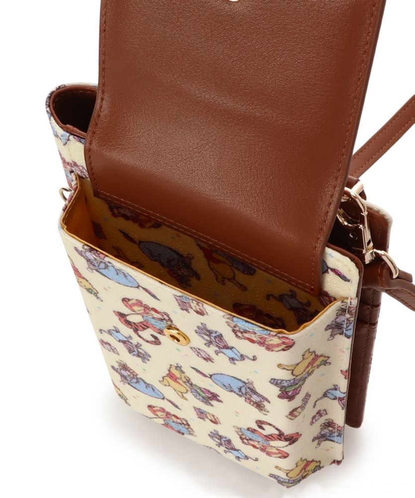 【Samantha Thavasa Petit Choice】『くまのプーさん』コレクション スマホショルダー(総柄)