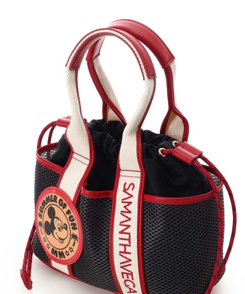 【SAMANTHAVEGA】「ミッキーマウス＆フレンズ」ロゴテープハンドバッグ（ミッキーマウス）