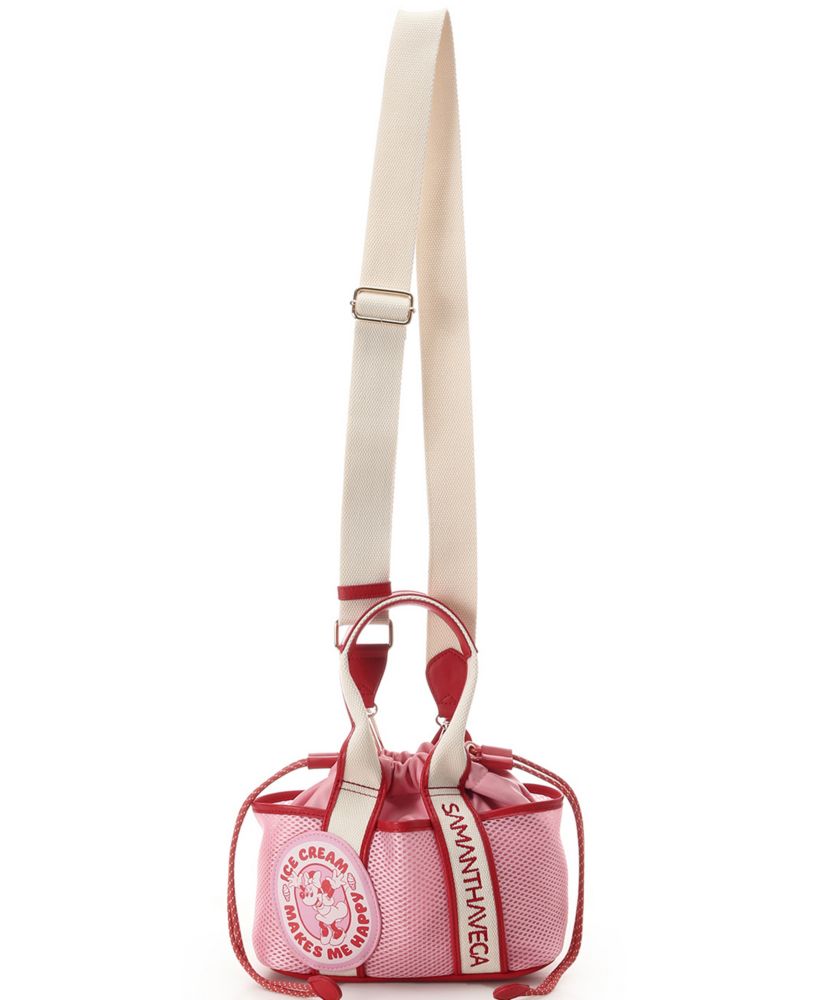 【SAMANTHAVEGA】「ミッキーマウス＆フレンズ」ロゴテープハンドバッグ（ミニーマウス）