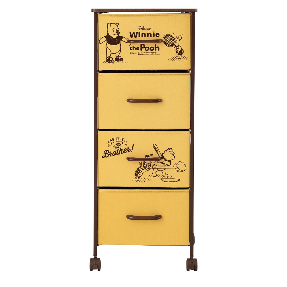 公式 ショップディズニー 送料無料 プーさん ピグレット ファブリックチェスト 4段 イエロー