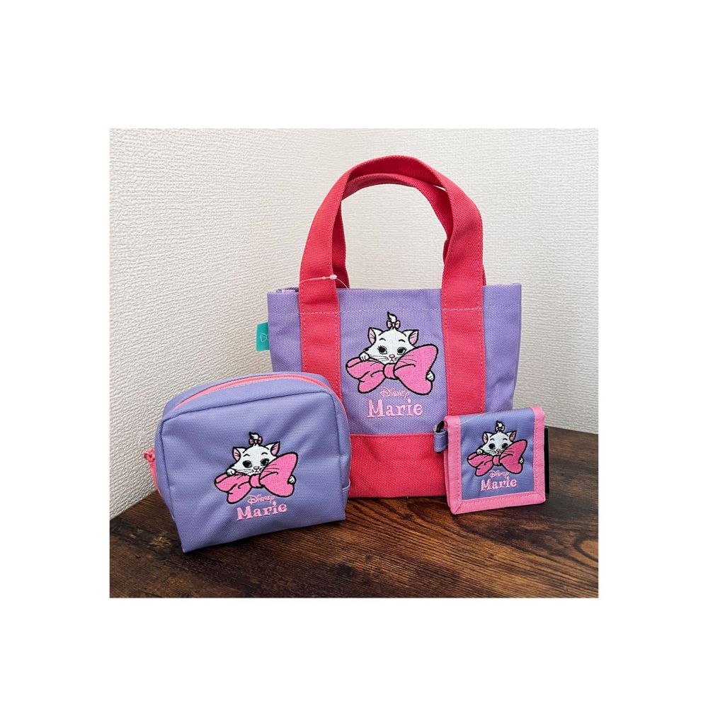 ディズニー ポリエステル刺繍コインケース マリー/リボン