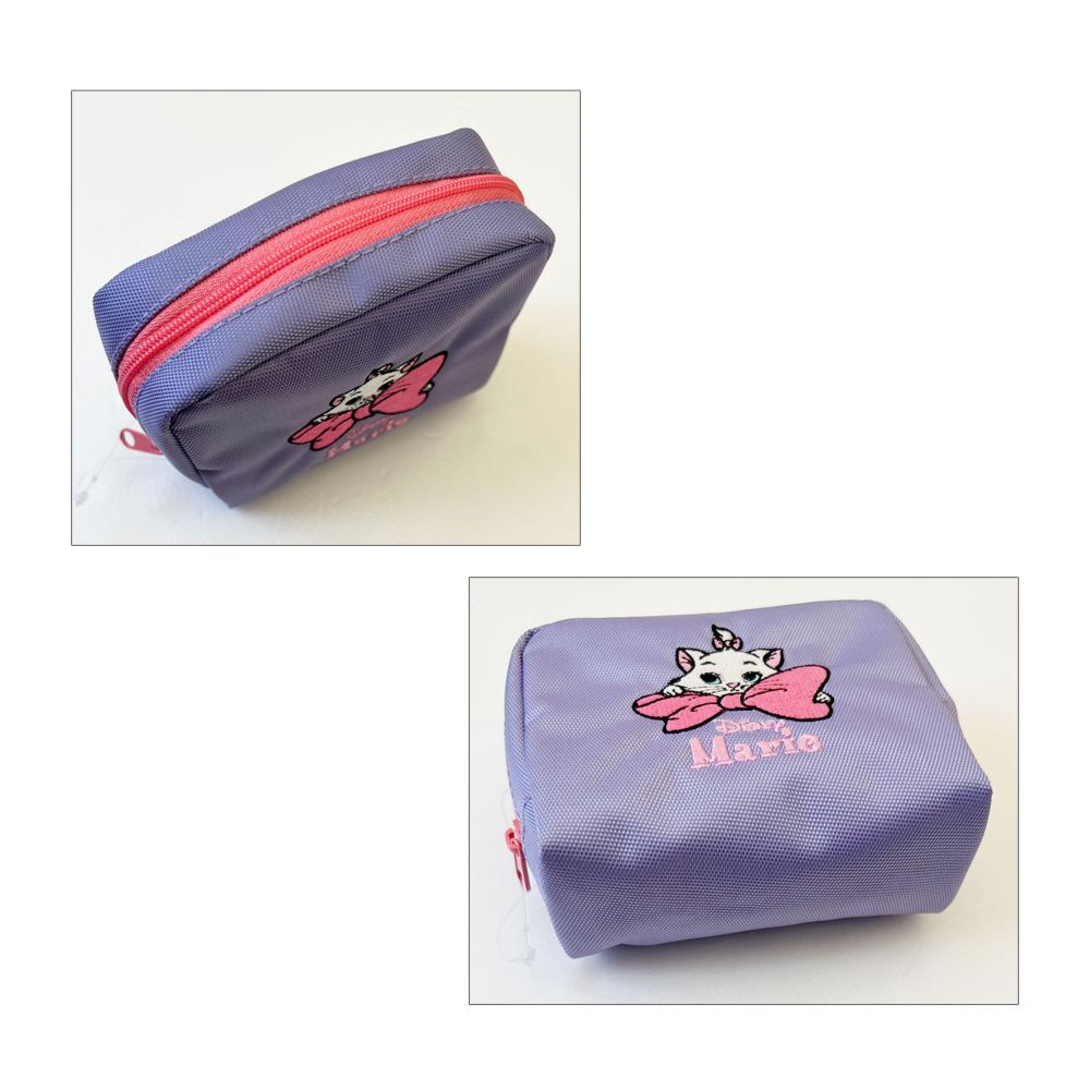 ディズニー ポリエステル刺繍ポーチ マリー/リボン