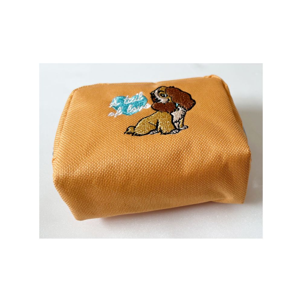 ディズニー ポリエステル刺繍 ポーチ レディ/ハート