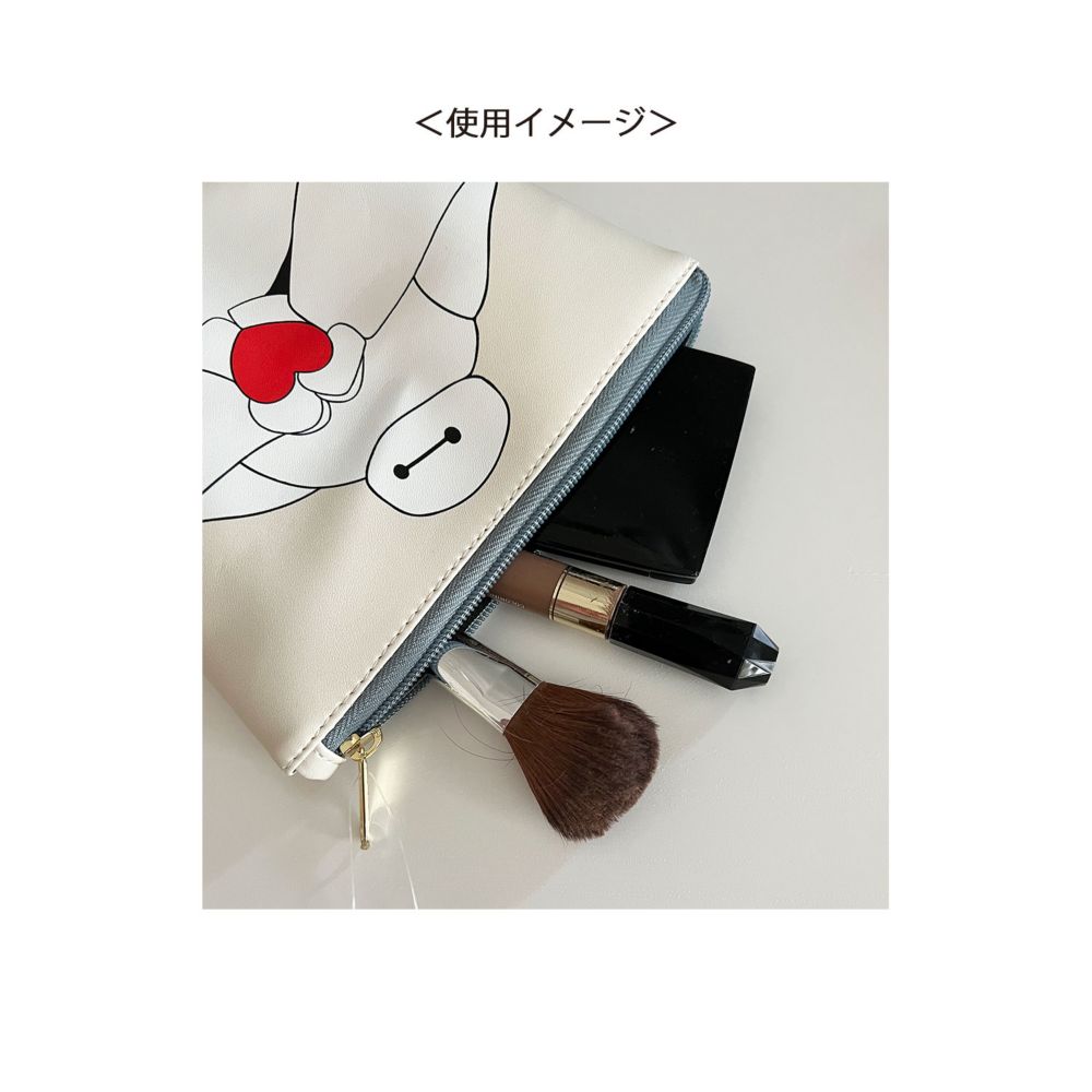 ディズニー 合皮舟形ポーチ ベイマックス/ハート