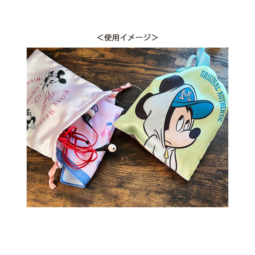 ディズニー リボン巾着 ミッキー＆ミニー スケッチ