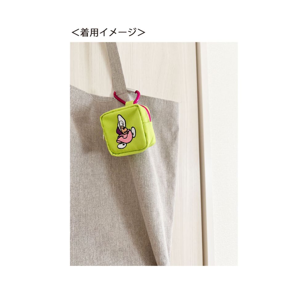 ノスタルジカ カラビナ付き ミニ刺繍ポーチ／オイスター