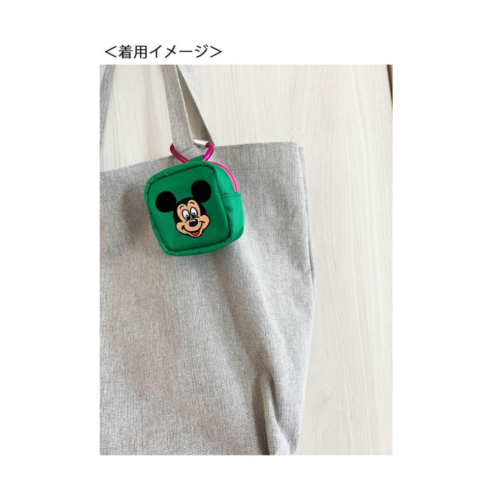 ノスタルジカ カラビナ付き ミニ刺繍ポーチ／ミッキー