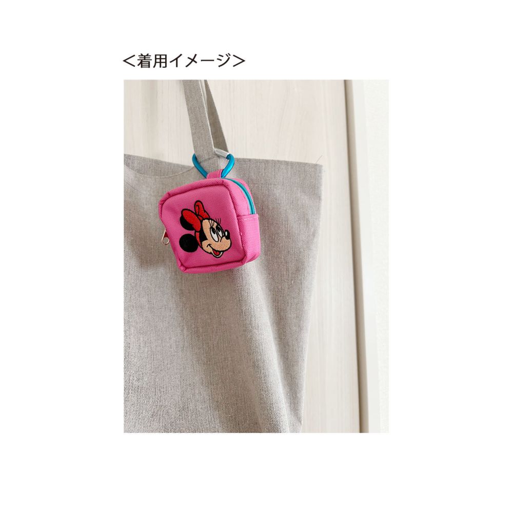 ノスタルジカ カラビナ付き ミニ刺繍ポーチ／ミニーマウス
