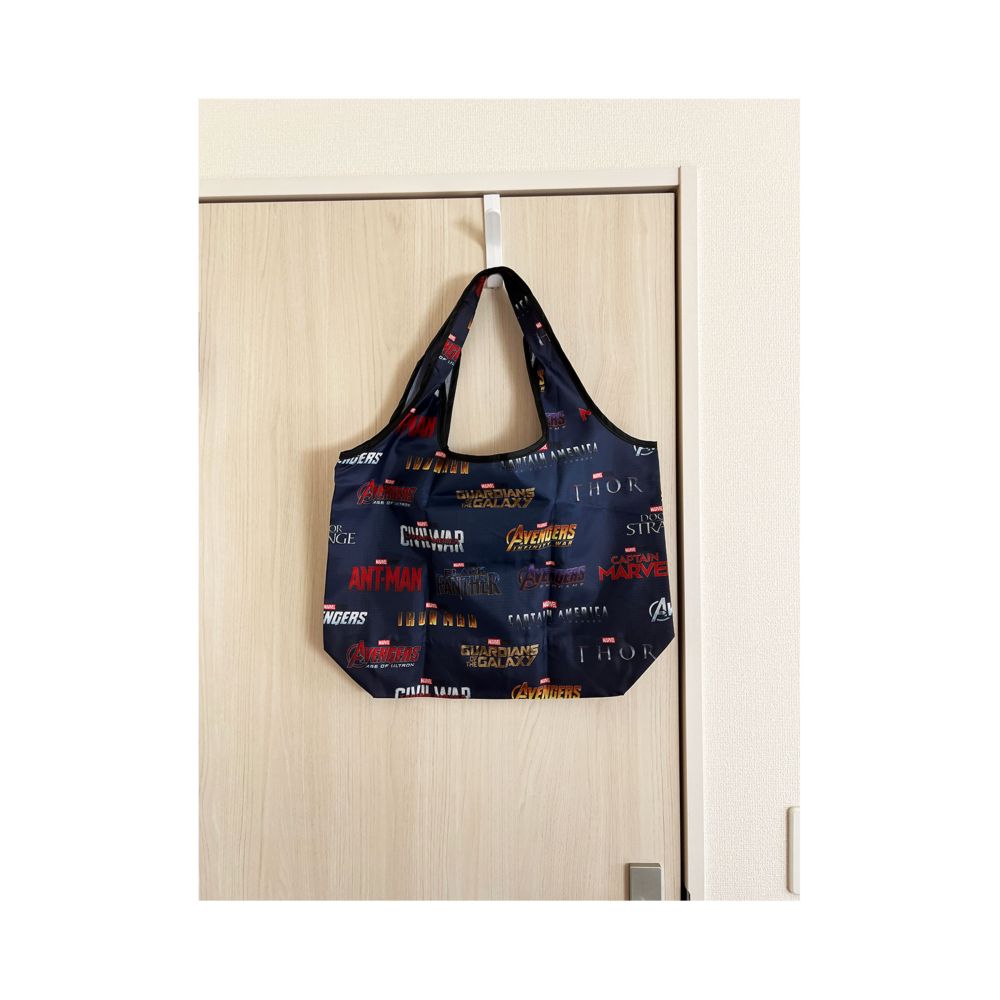 MARVEL マーベル 映画ロゴ くるくるショッピングバッグ