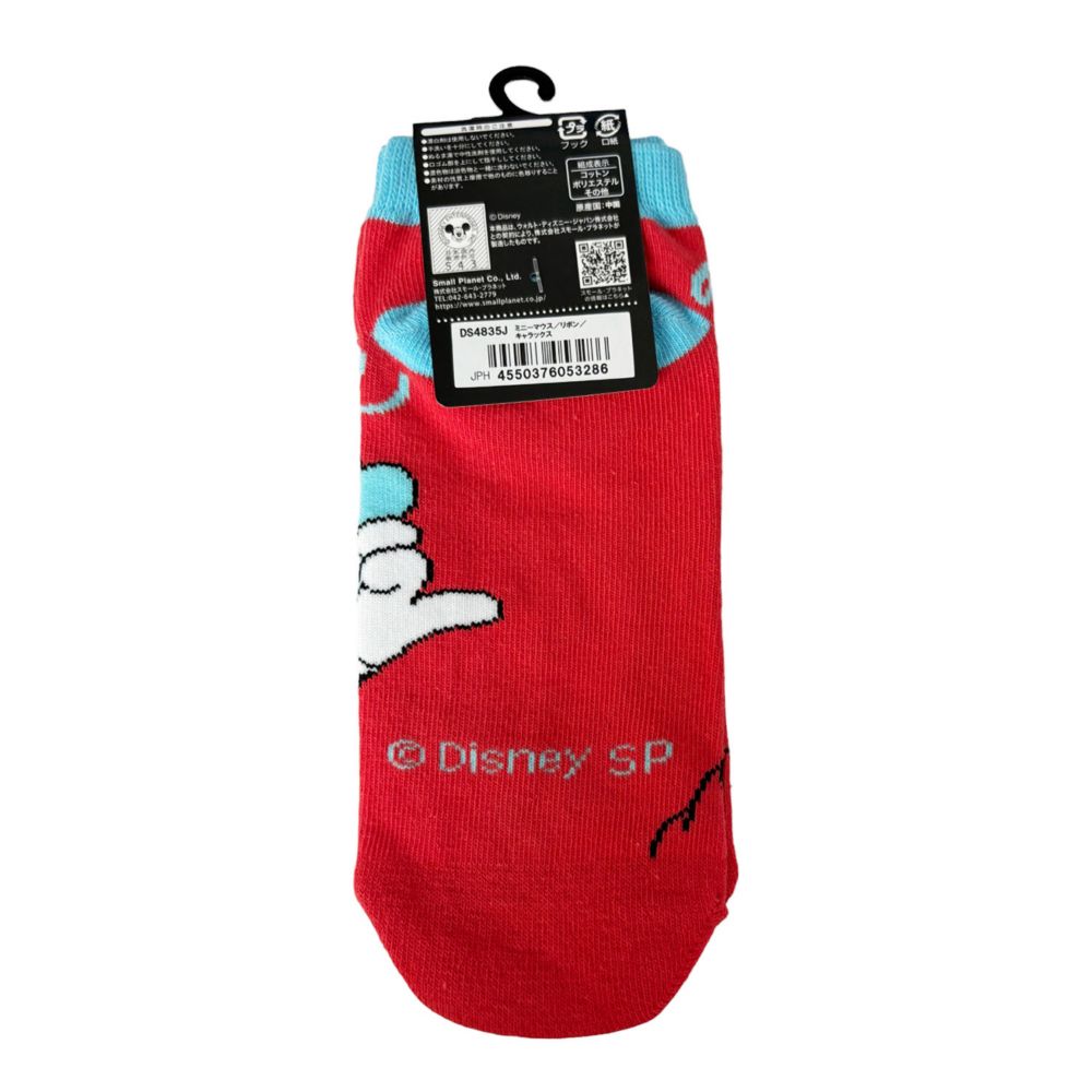 ディズニー キャラクターソックス ミニーマウス リボン