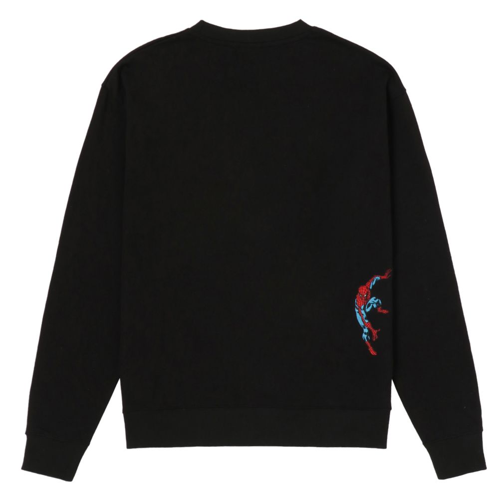 MARVEL スパイダーマン 貼り付き刺繍 スウェット