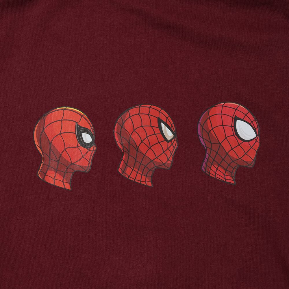 MARVEL スパイダーマン 横顔 ハーフジップ スウェット