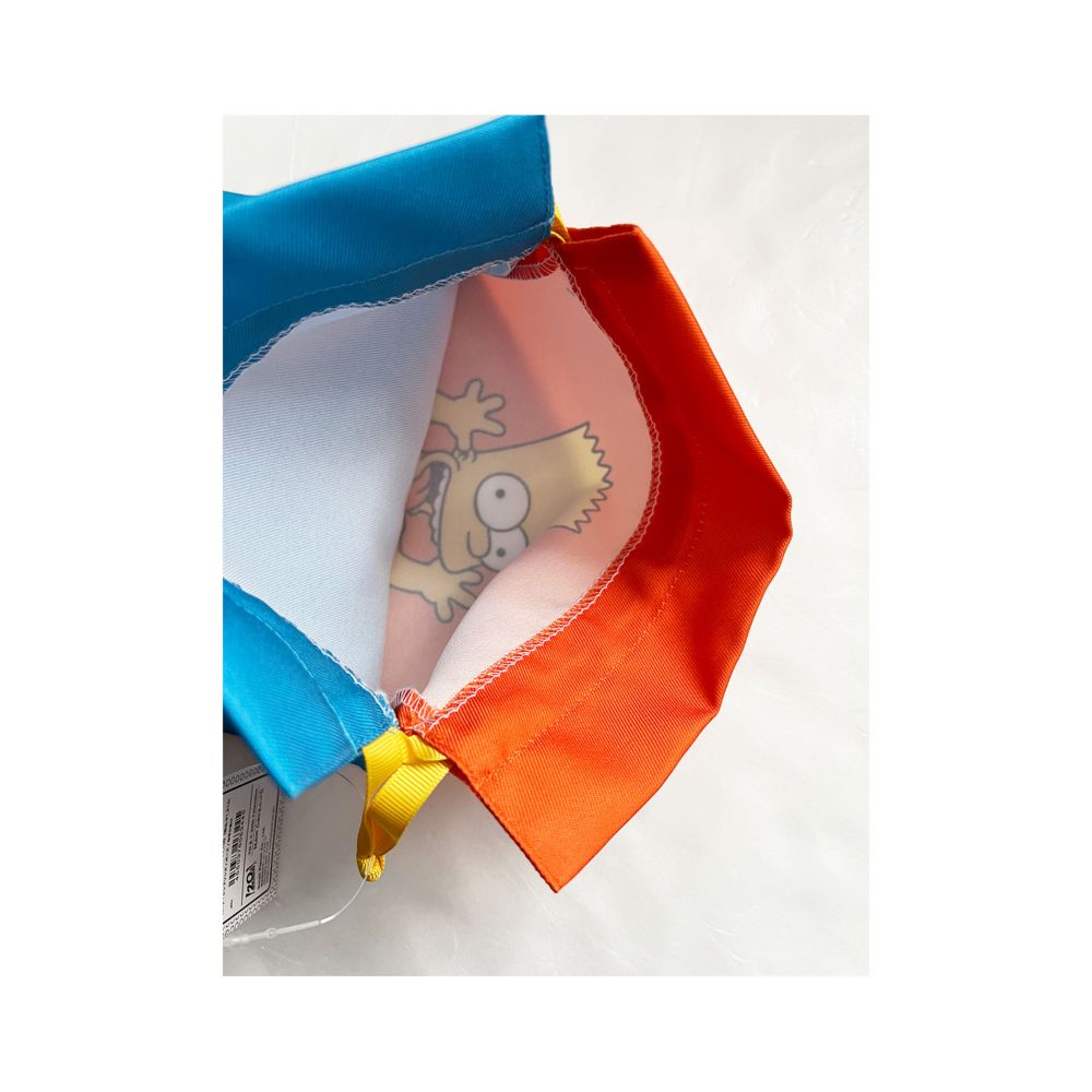 ザ・シンプソンズ 「White/Colorful Series」  転写巾着 バート/ポーズ Ｍ