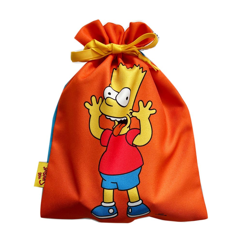 ザ・シンプソンズ 「White/Colorful Series」  転写巾着 バート/ポーズ Ｍ