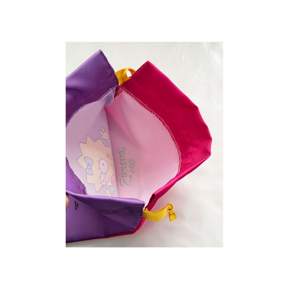 ザ・シンプソンズ 「White/Colorful Series」  転写巾着 マギー/やったー Ｍ