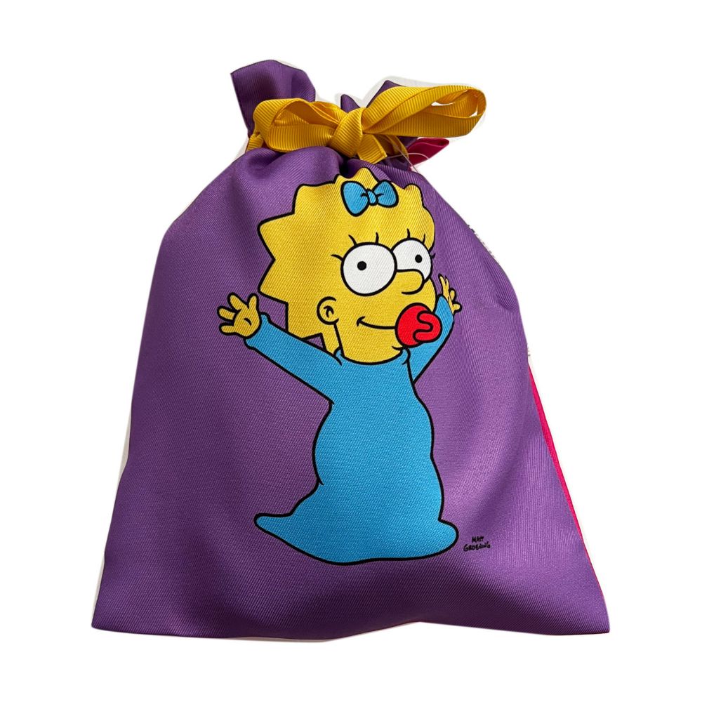 ザ・シンプソンズ 「White/Colorful Series」  転写巾着 マギー/やったー Ｍ