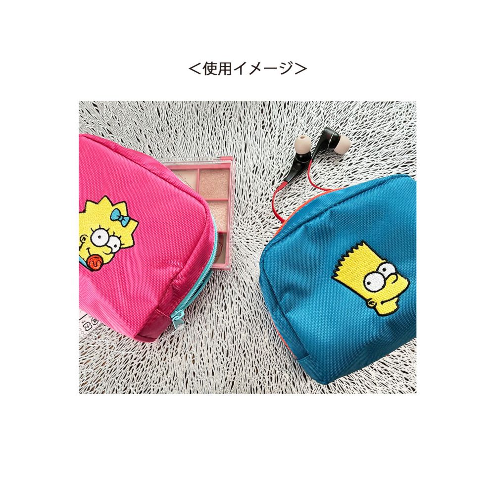 ザ・シンプソンズ 「White/Colorful Series」  ポリエステル刺繍ポーチマギー/フェイスＡ