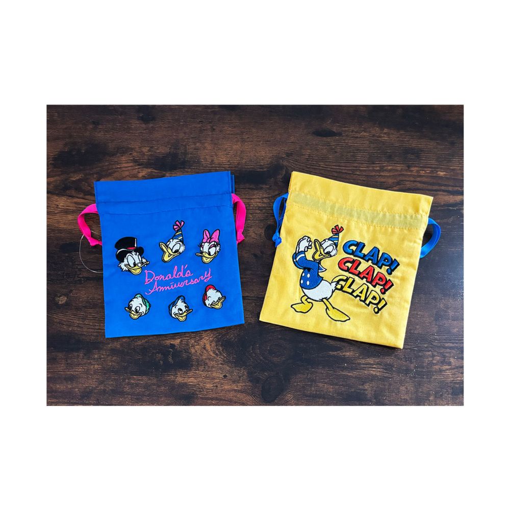 ディズニー DONALD DUCK Anniversary Series 刺繍巾着 ドナルドYELLOW