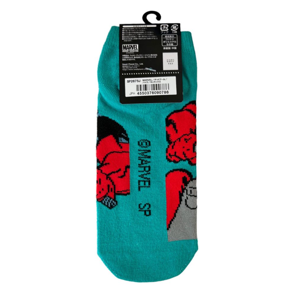 MARVEL キャラクターソックス デッドプール バイク