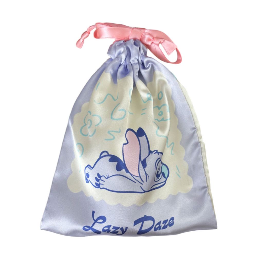 ディズニー リボン巾着 スティッチ パステル