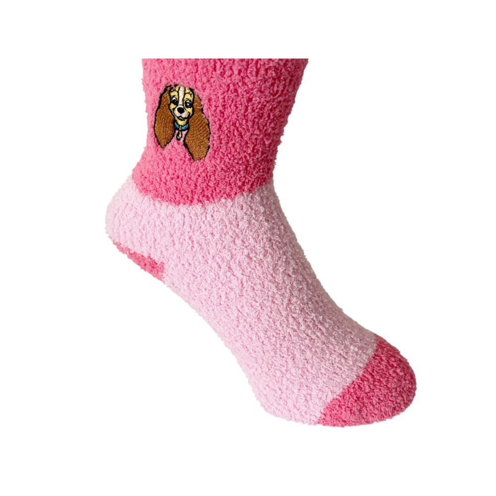 ディズニー もこもこ靴下 in 巾着 わんわん物語 ハート