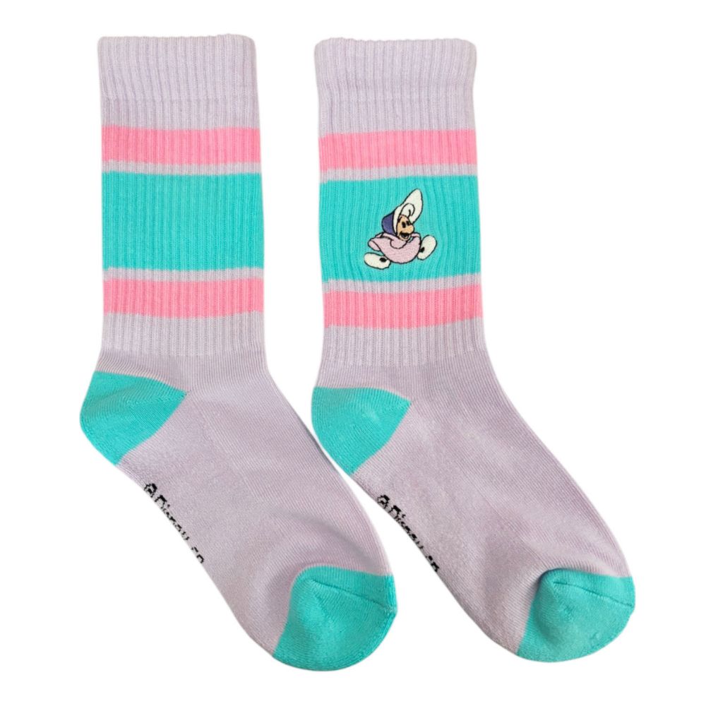 ディズニー アリス オイスター/ひらり　カラフルラインソックス (靴下)
