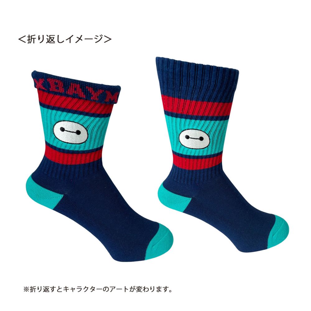 ディズニー ベイマックス/フェイス　カラフルラインソックス (靴下)