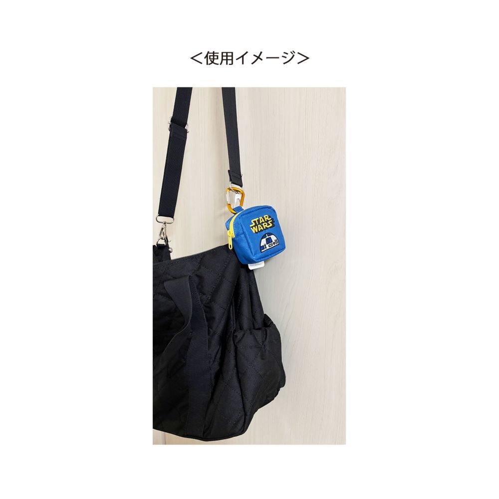 スター・ウォーズ カラビナ付きミニ刺繍ポーチ R2-D2 ロゴ