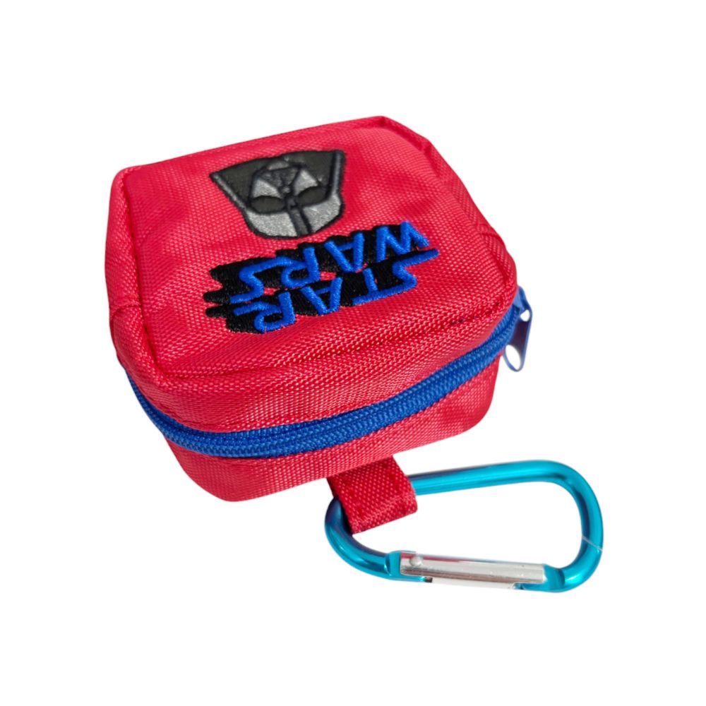 スター・ウォーズ カラビナ付きミニ刺繍ポーチ ダース・ベイダー  ロゴ