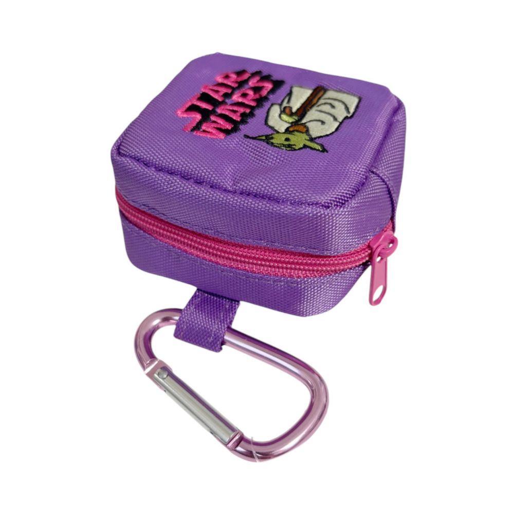 スター・ウォーズ カラビナ付きミニ刺繍ポーチ ヨーダ ロゴ