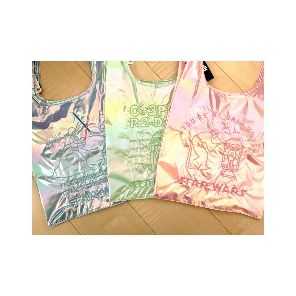スター・ウォーズ オーロラショッピングバッグ レイア＆R2-D2  PINK