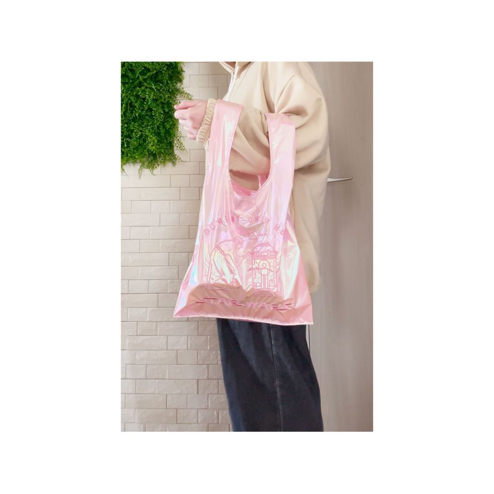 スター・ウォーズ オーロラショッピングバッグ レイア＆R2-D2  PINK