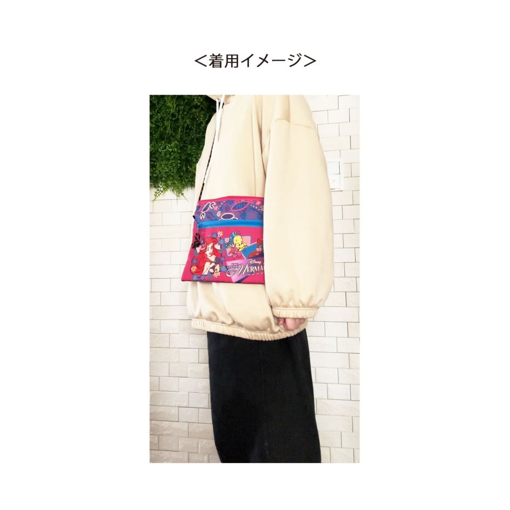 ノスタルジカ　サコッシュ リトル・マーメイド　PURPLE／フィッシュ