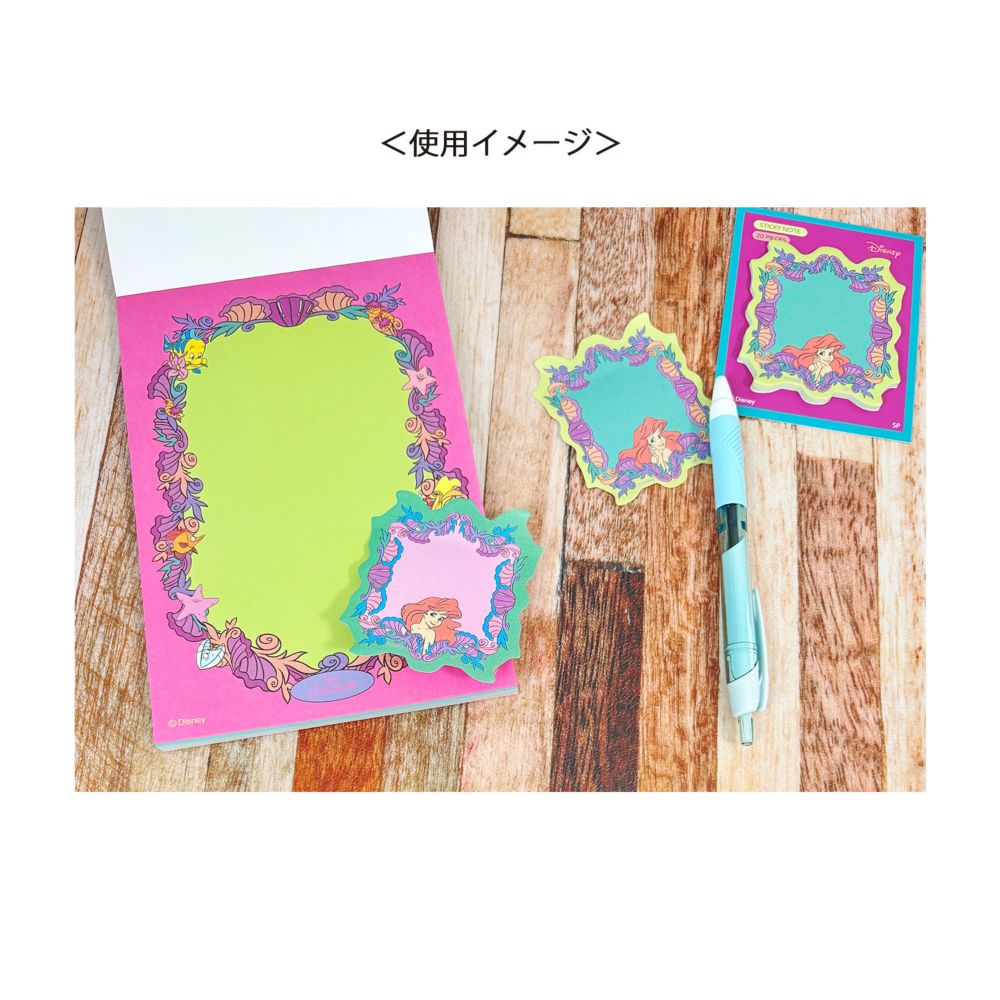 ノスタルジカ ディズニー リトル・マーメイド  ダイカット付箋  フレーム PINK
