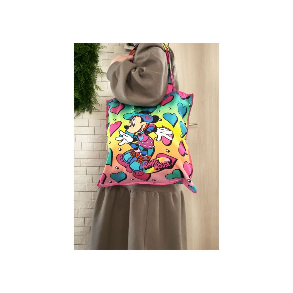 ノスタルジカ フラットトート ミニーマウス カラフル