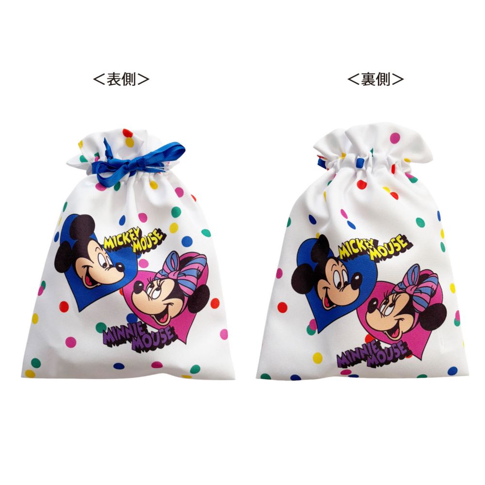 ノスタルジカ トラベル巾着 ミッキーマウス＆ミニーマウス White
