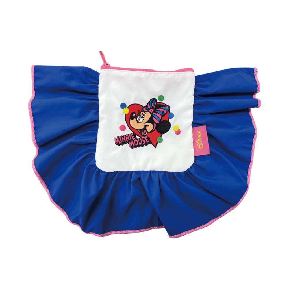 ディズニー ノスタルジカ ミニーマウス フリルポーチ ホワイト