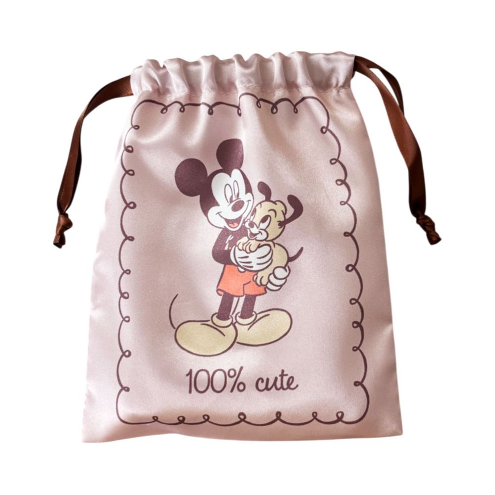 ディズニー リボン巾着 ミッキー&ミニー キュート