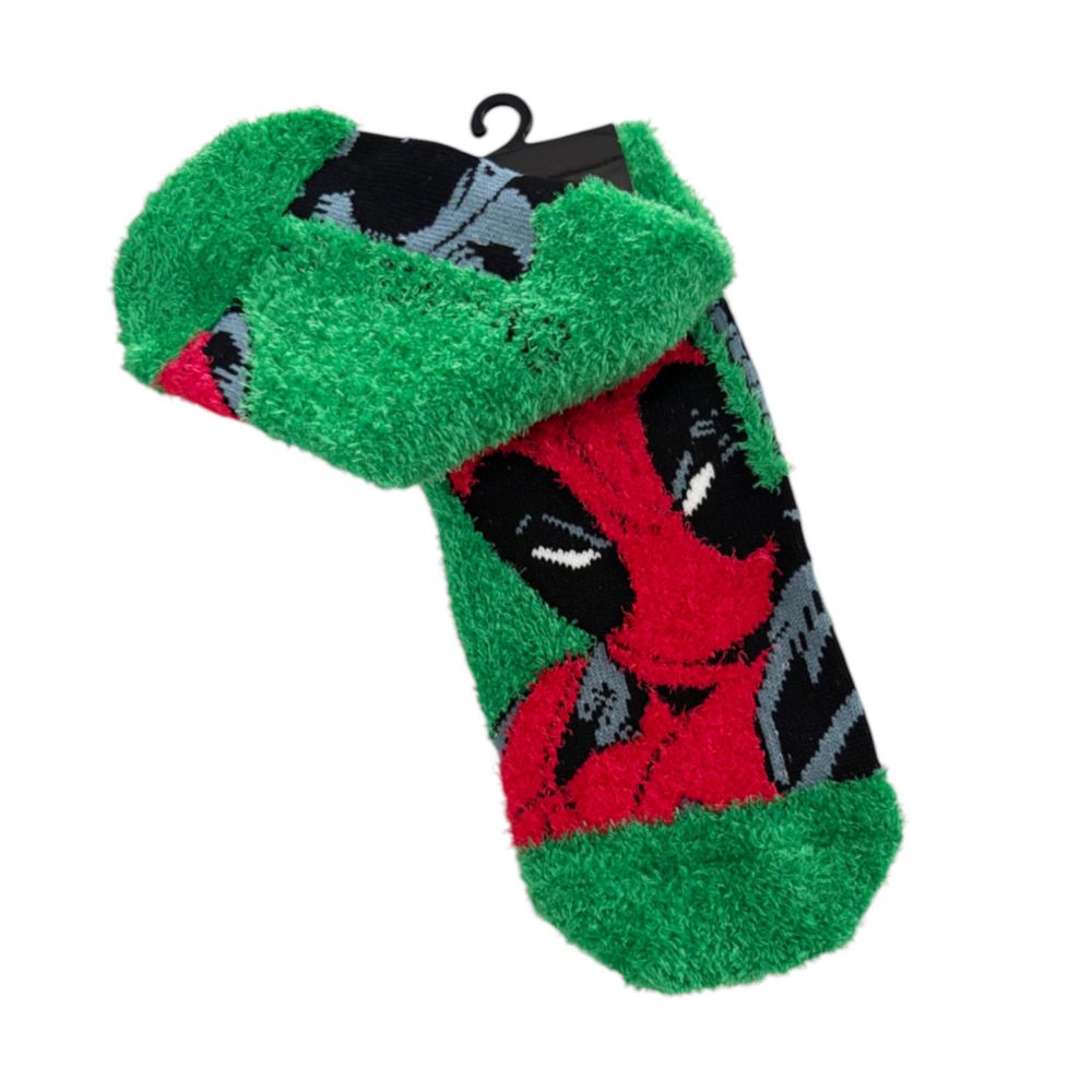 MARVEL もっこもこくつした デッドプール グリーン